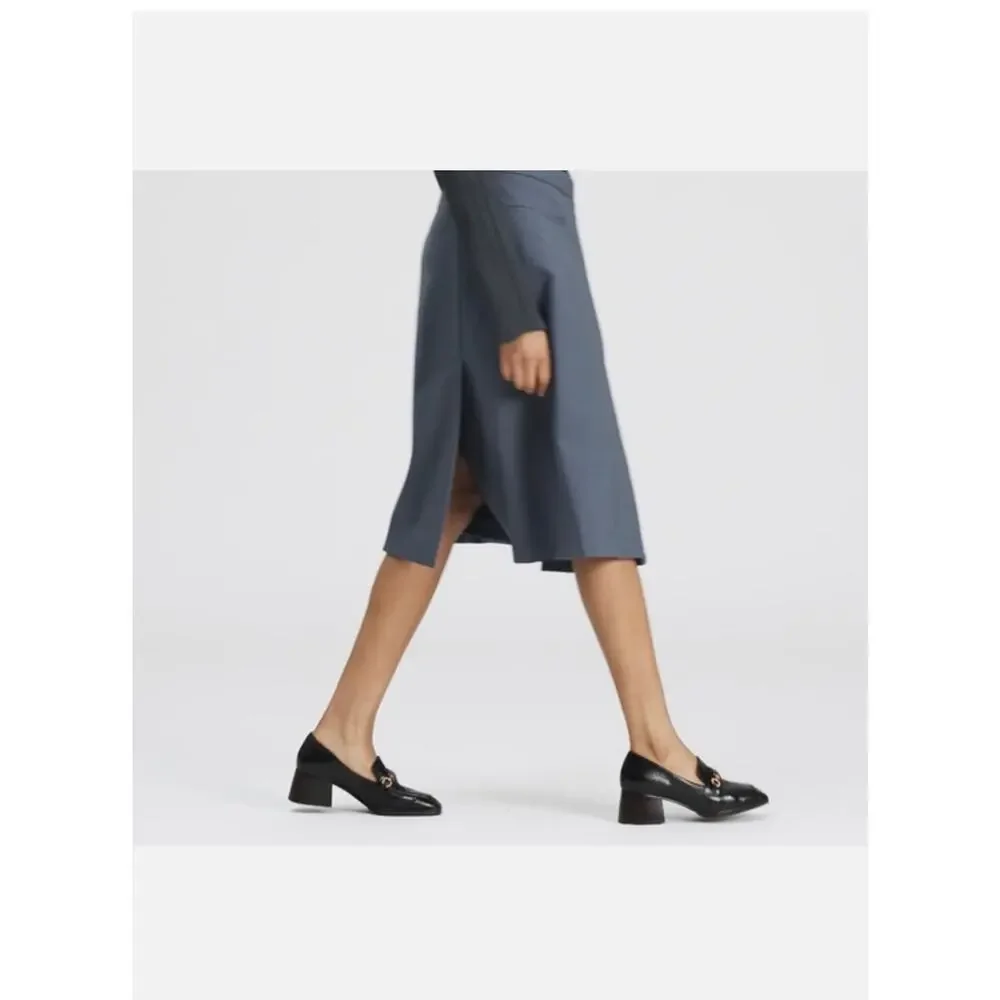 NIB Tory Burch Perrine Heel Loafers, Perfect Black, 7.5